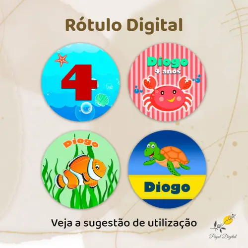 Kit Digital Fundo do Mar Modelo 2