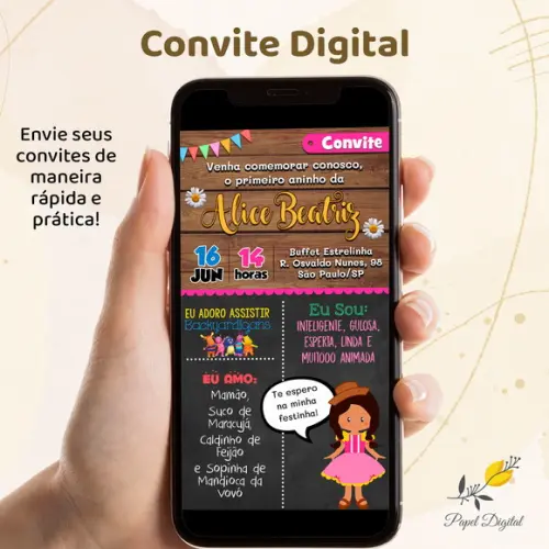 Convite Digital Festa Junina Modelo 4