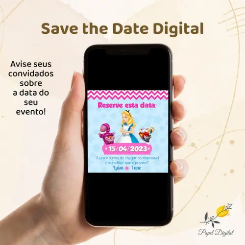 Save The Date Digital Alice Modelo 2