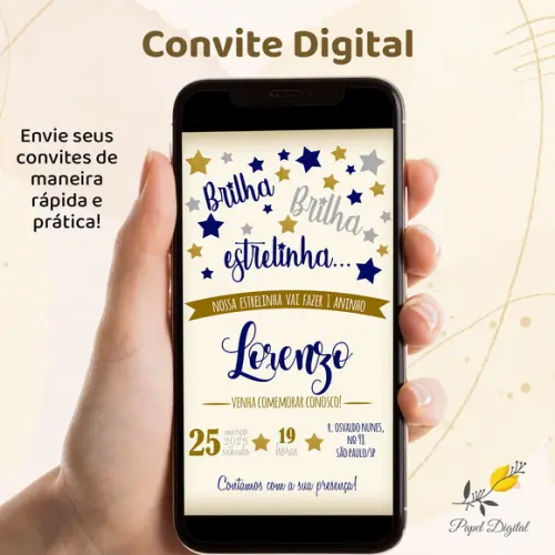 Convite Digital Aniversário Infantil Modelo3