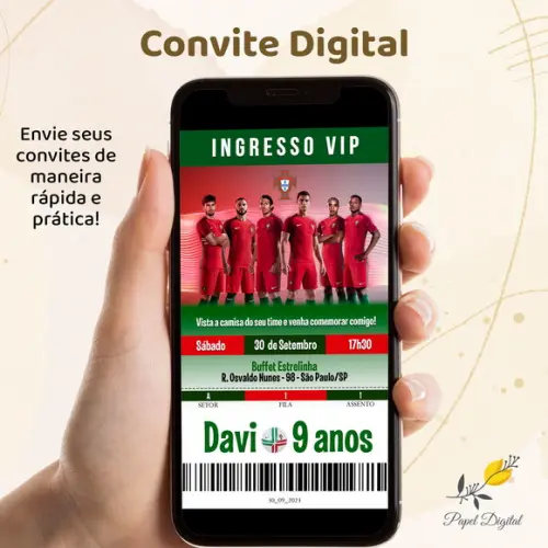 Convite Digital Seleção Portuguesa