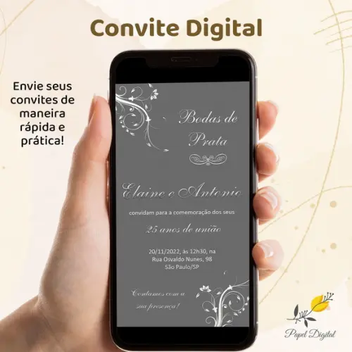 Convite Digital Bodas Modelo 1