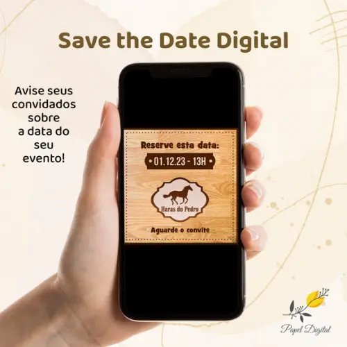 Save The Date Digital Haras Modelo 2
