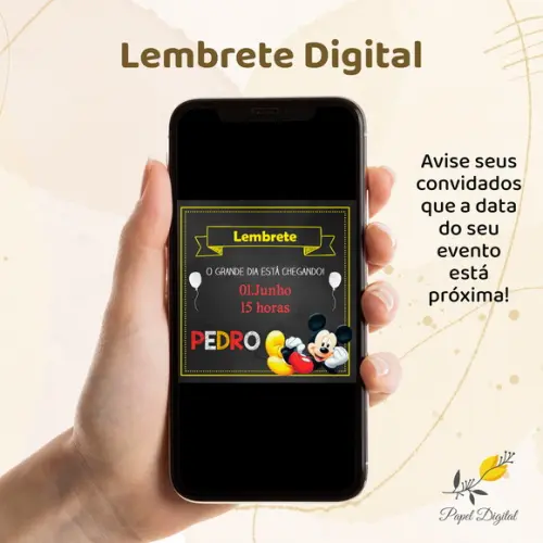 Lembrete Digital Mickey Modelo 1