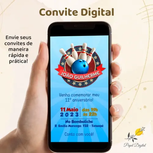 Convite Digital Boliche