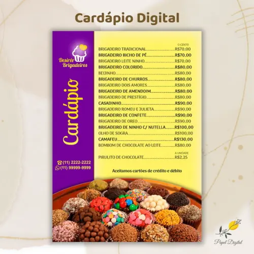 Cardápio Digital Modelo 6