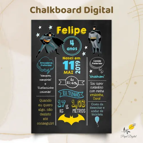 Chalkboard Digital Batman