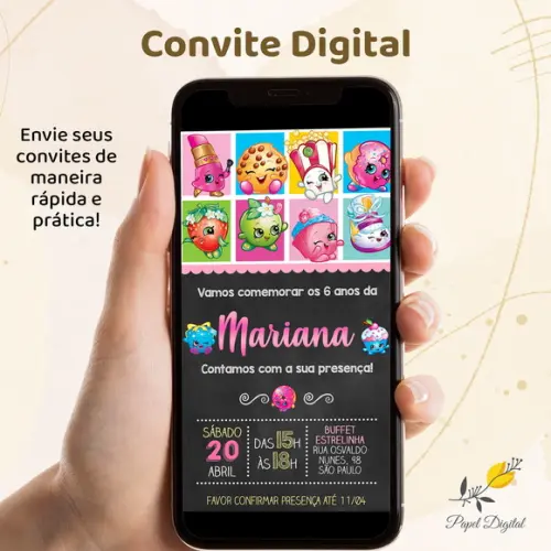 Convite Digital Shopkins