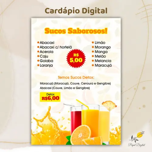 Cardápio Digital Modelo 4