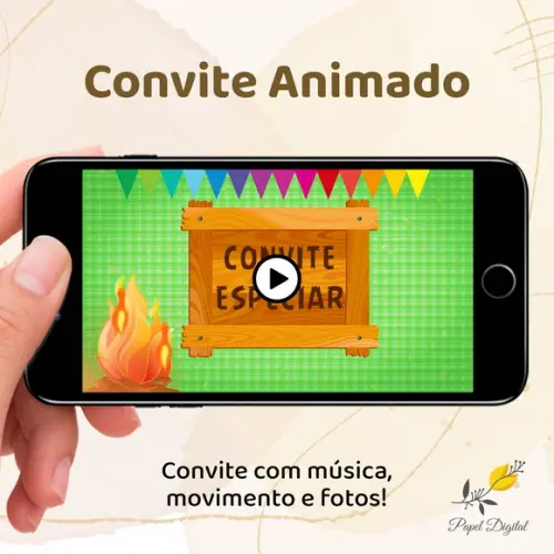 Convite Animado (vídeo) Festa Junina