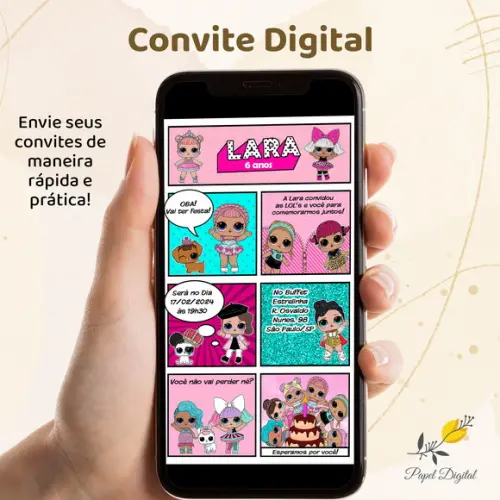 Convite Digital Lol Modelo 3