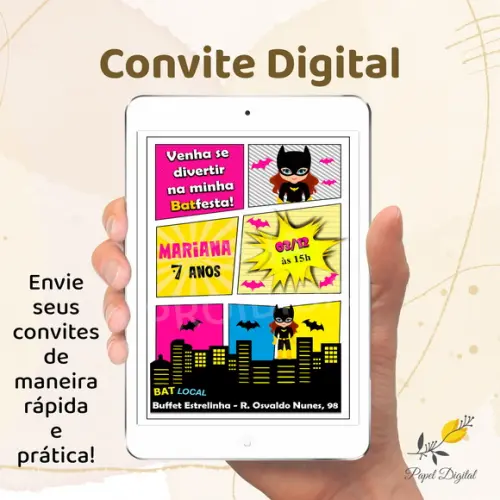 Convite Digital Batgirl