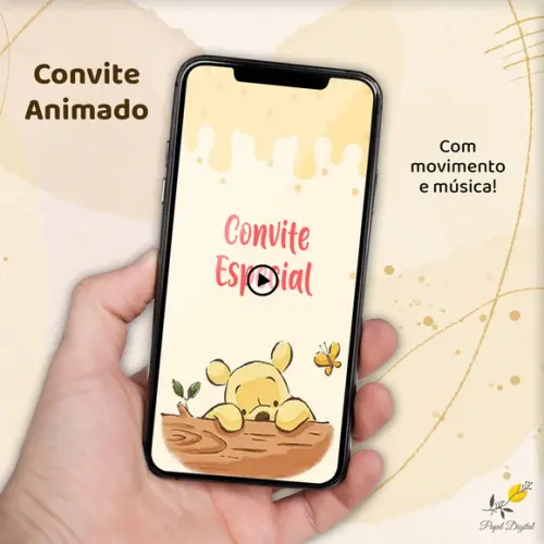 Convite Animado (vídeo) Ursinho Pooh
