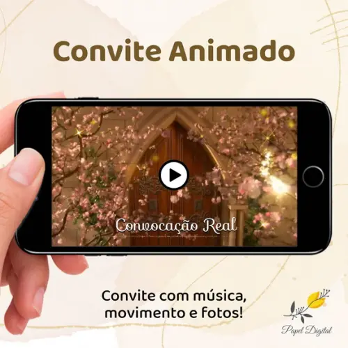 Convite Animado (vídeo) Princesas Disney
