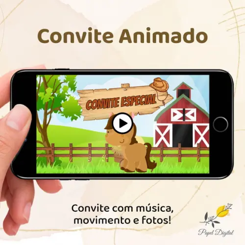 Convite Animado (vídeo) Fazendinha