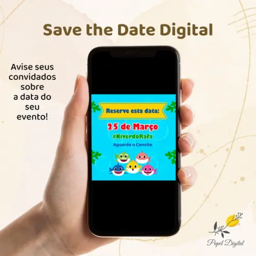 Save The Date Digital Baby Shark