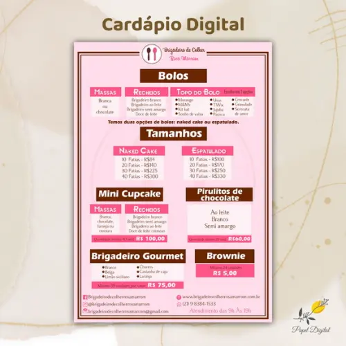 Cardápio Digital Modelo 3