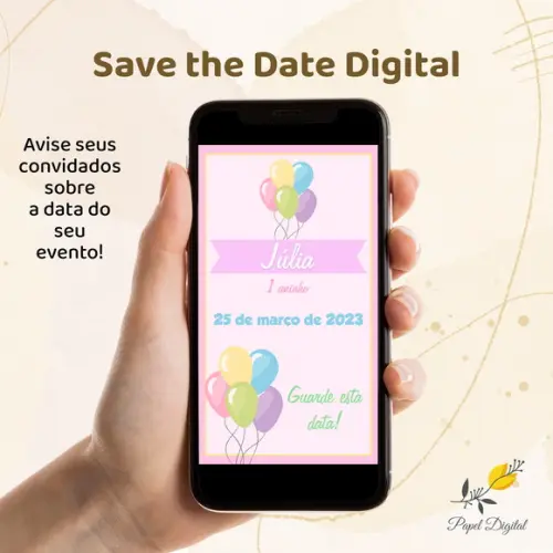 Save the Date Digital Candy Colors
