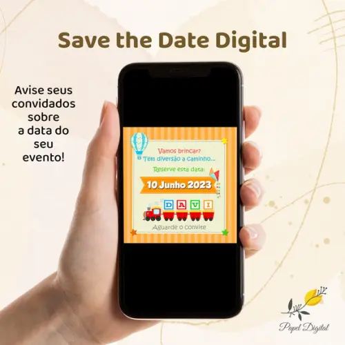 Save The Date Digital Brinquedos Modelo 1