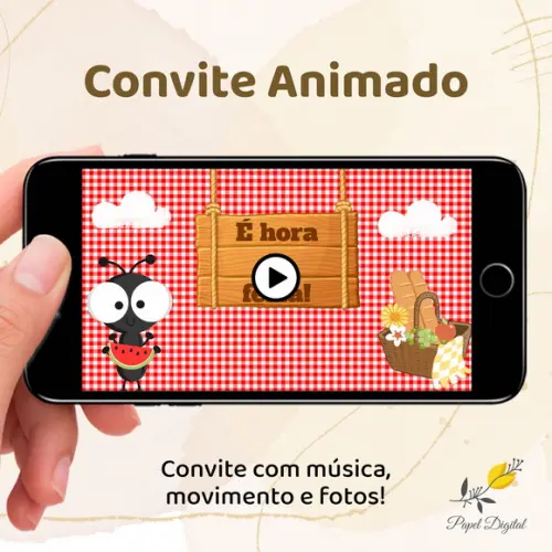 Convite Animado (vídeo) Piquenique