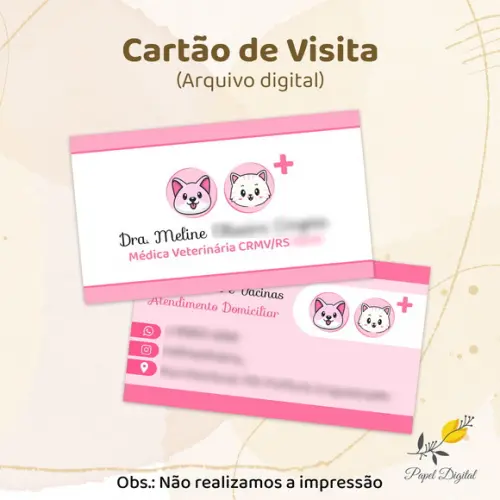 Cartão de Visita Digital Frente e Verso