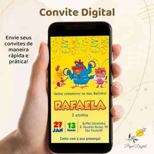 Convite Digital Galinha Pintadinha Modelo 7