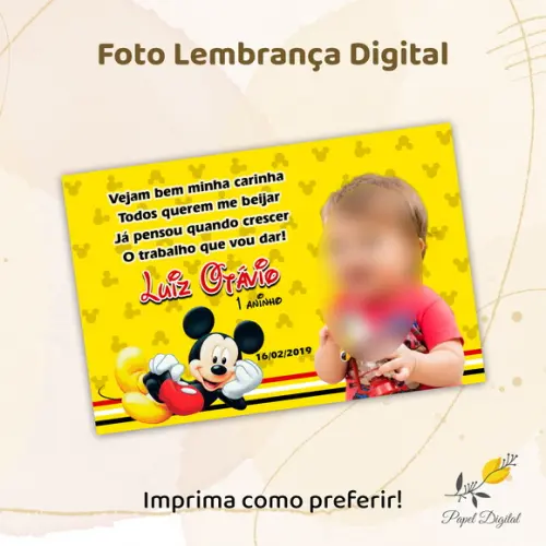 Foto Lembrança Digital Mickey