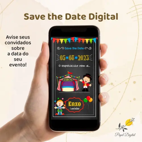 Save The Date Digital Circo