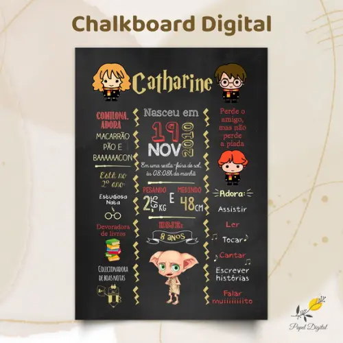 Chalkboard Digital Harry Potter