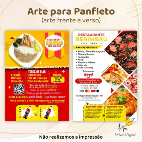 Panfleto Digital Arte Frente e Verso
