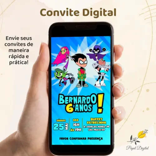 Convite Digital Jovens Titãs