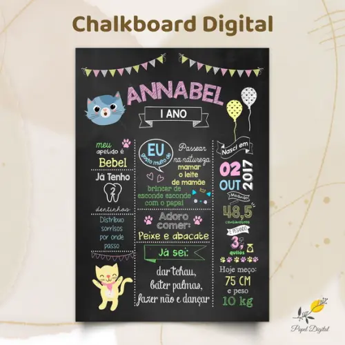 Chalkboard Digital Gatinho