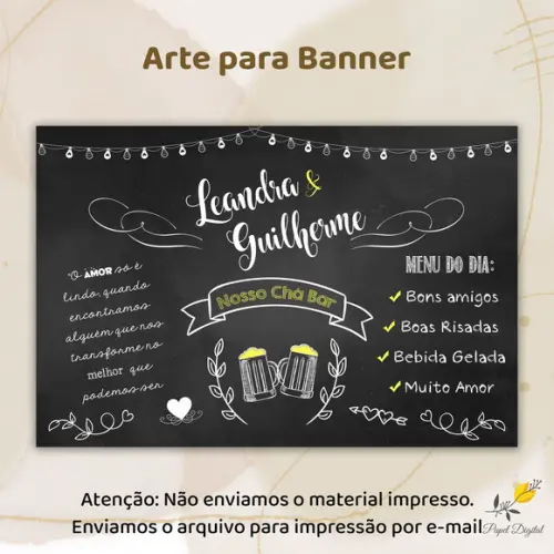 Banner Digital Chá Bar Modelo 3