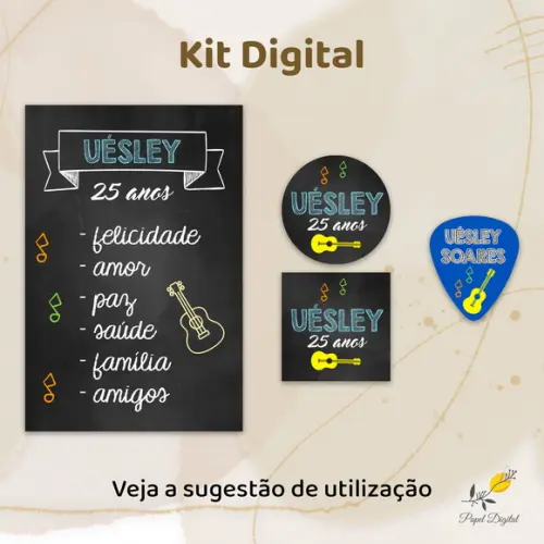 Kit Digital Tema Música Modelo 1
