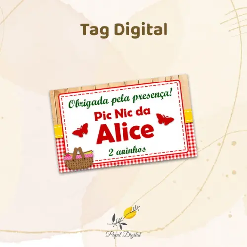 Tag Digital Piquenique Modelo 1