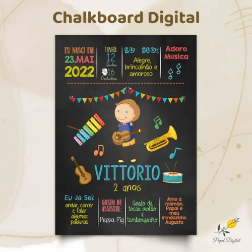 Chalkboard Digital Música Modelo 1