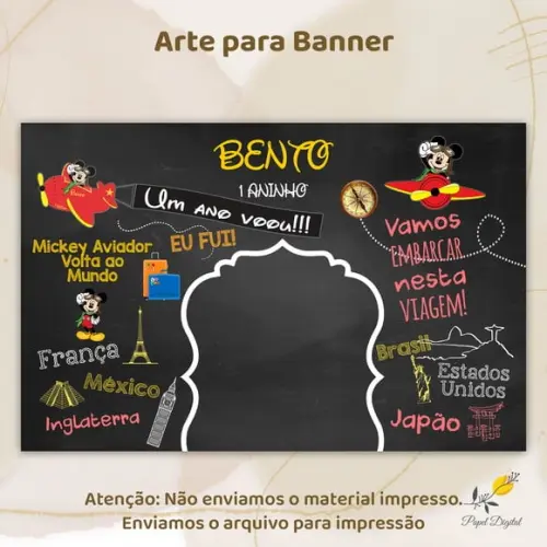Banner Digital Mickey Aviador