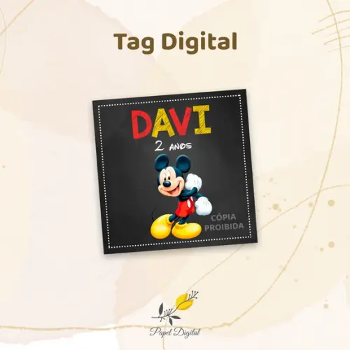 Tag Digital Mickey Modelo 1