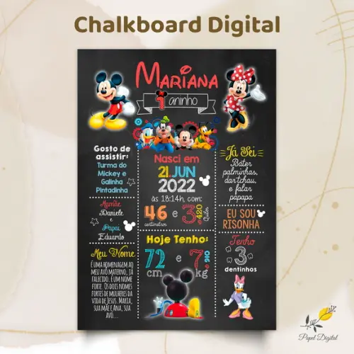 Chalkboard Digital Mickey Modelo 5