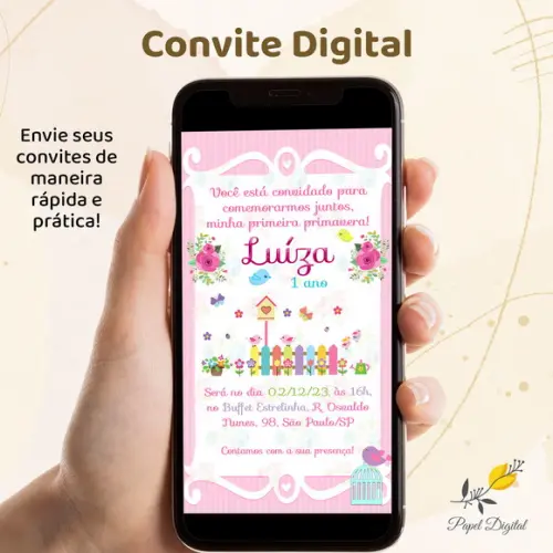 Convite Digital Jardim Modelo 8