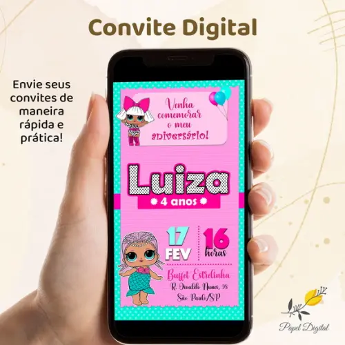 Convite Digital Lol Modelo 1