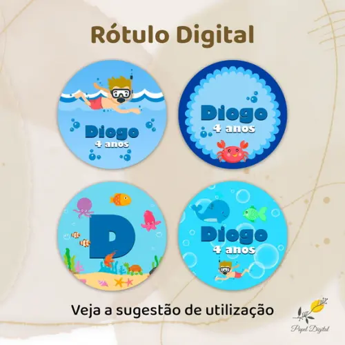 Kit Digital Fundo do Mar Modelo 1