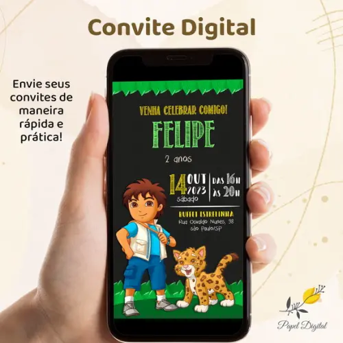 Convite Digital Diego Go Modelo 1