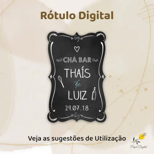 Rótulo Digital Chá Bar