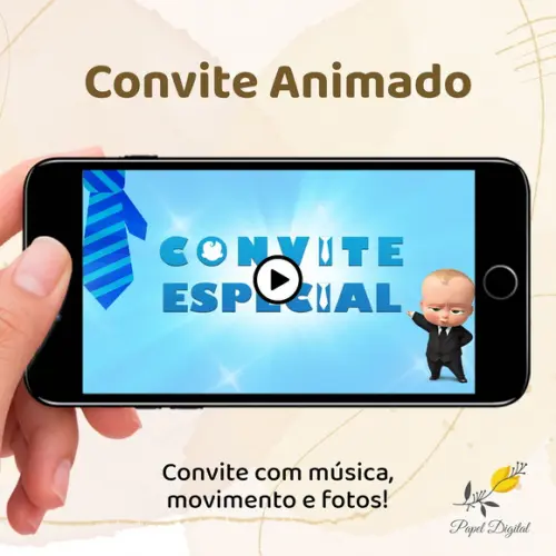 Convite Animado (vídeo) Poderoso Chefinho