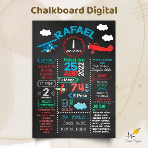 Chalkboard Digital Aviador Modelo 3