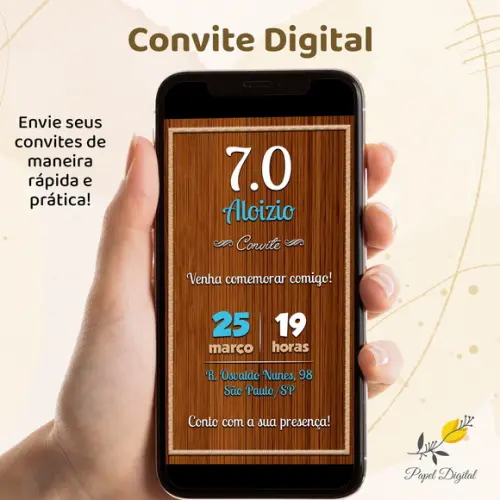 Convite Digital Aniversário Modelo 8
