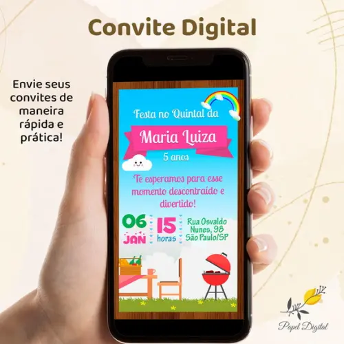 Convite Digital Aniversário Infantil Modelo8