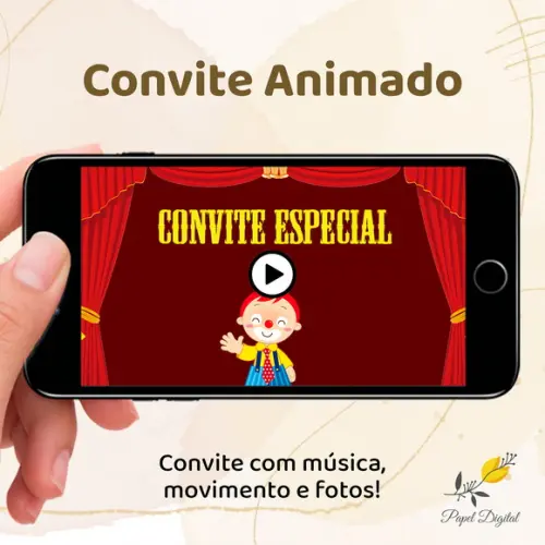 Convite Animado (vídeo) Circo