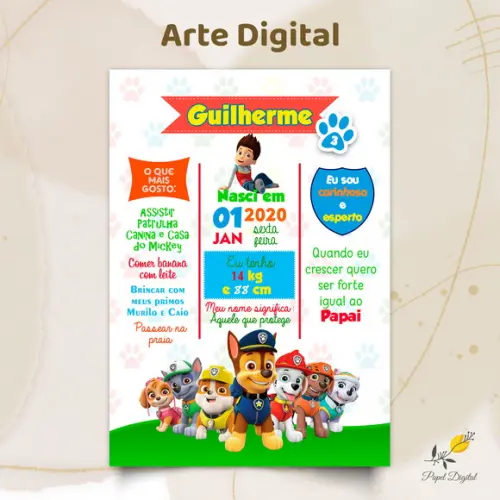 Arte Digital Patrulha Canina